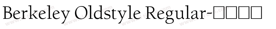Berkeley Oldstyle Regular字体转换